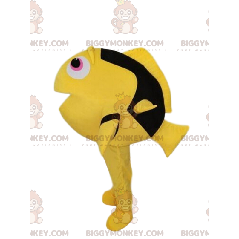 Kostium maskotki BIGGYMONKEY™ żółty i czarny tang, kostium Dory Kostium maskotki BIGGYMONKEY™ żółty i czarny tang, kostium Dory