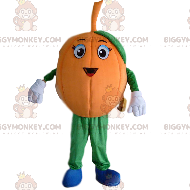 Giant Pumpkin BIGGYMONKEY™ maskotkostyme, oransje gresskardrakt - Grønnsaksmaskot - BIGGYMONKEY_09684 - BiggyMonkey.com