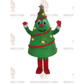 Festive Decorated Green Tree BIGGYMONKEY™ Mascot Costume