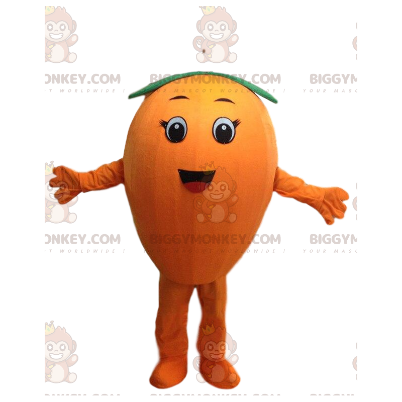 Fantasia de mascote BIGGYMONKEY™ Laranja gigante, Fantasia de Fantasia de mascote BIGGYMONKEY™ Laranja gigante, Fantasia de