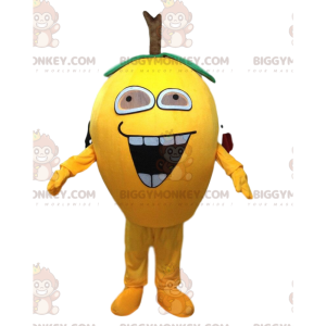 Giant Lemon BIGGYMONKEY™ mascottekostuum, peerkostuum, geel