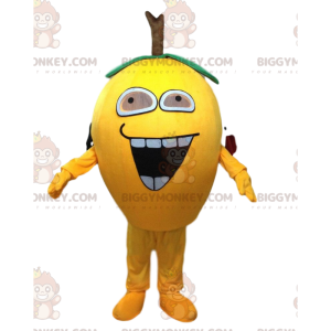 Giant Lemon BIGGYMONKEY™ maskotkostume, pærekostume, gul frugt