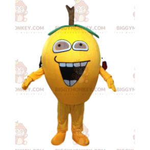 Giant Lemon BIGGYMONKEY™ mascottekostuum, peerkostuum, geel