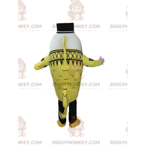 BIGGYMONKEY™ mascottekostuum gele en witte vis, zeekostuum -