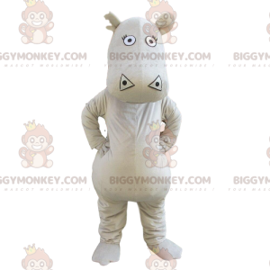 BIGGYMONKEY™ mascot costume gray, giant and funny hippopotamus