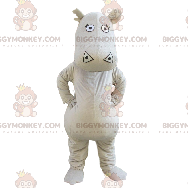 BIGGYMONKEY™ mascot costume gray, giant and funny hippopotamus BIGGYMONKEY™ mascot costume gray, giant and funny hippopotamus