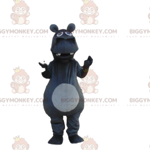 BIGGYMONKEY™ Maskottchenkostüm dunkelgraues Riesenflusspferd
