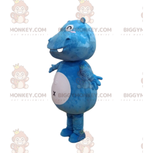 Zeer kinderachtig blauw en wit nijlpaard BIGGYMONKEY™