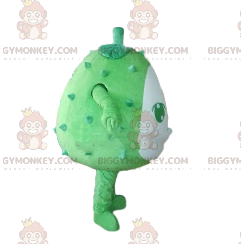 BIGGYMONKEY™ Maskottchenkostüm Horned Melon Green Zesty Durian Giant - Fruchtmaskottchen - BIGGYMONKEY_09708 - BiggyMonkey.com