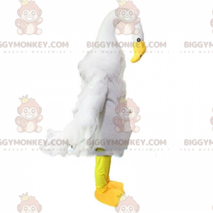 Kæmpe hvid svane BIGGYMONKEY™ maskotkostume, stort fuglekostume
