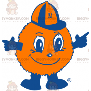 Orange hårboldballon BIGGYMONKEY™ maskotkostume -