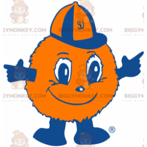 Oranje haarbalballon BIGGYMONKEY™ mascottekostuum -