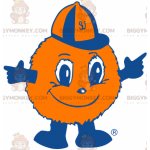 Oransje hårballballong BIGGYMONKEY™ maskotkostyme - Maskotter av gjenstander - BIGGYMONKEY_01097 - BiggyMonkey.com