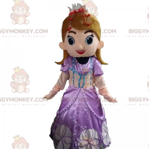 Kostým maskota princezny BIGGYMONKEY™, kostým ženské královny –