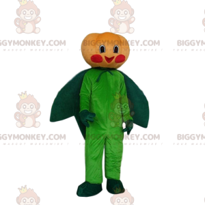 Costume de mascotte BIGGYMONKEY™ de citrouille orange et verte