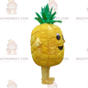 Kostým maskota BIGGYMONKEY™ obřího žlutého ananasu, kostým ananasu, exotické ovoce - Ovocný maskot - BiggyMonkey.com