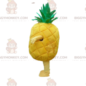 BIGGYMONKEY™ γιγάντια κίτρινη στολή μασκότ ανανά, στολή ανανά