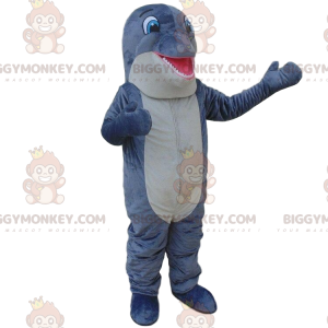 Giant Gray Dolphin BIGGYMONKEY™ Mascot Costume, Cute Dolphin