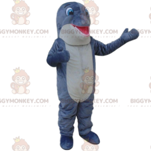 Στολή μασκότ Giant Grey Dolphin BIGGYMONKEY™, χαριτωμένη στολή δελφινιών - Μασκότ ψαριών - BIGGYMONKEY_09715 - BiggyMonkey.com