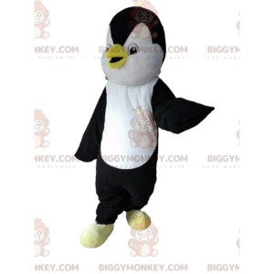 Penguin BIGGYMONKEY™ mascot costume, black and white penguin