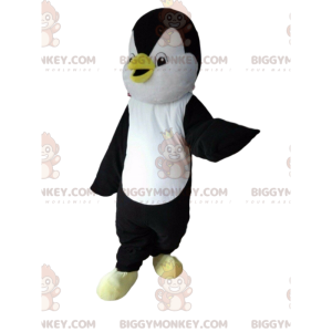 Penguin BIGGYMONKEY™ maskotdräkt, svart och vit pingvindräkt -