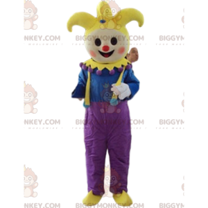 Kostým maskota BIGGYMONKEY™, klaun, královský šašek, kostým