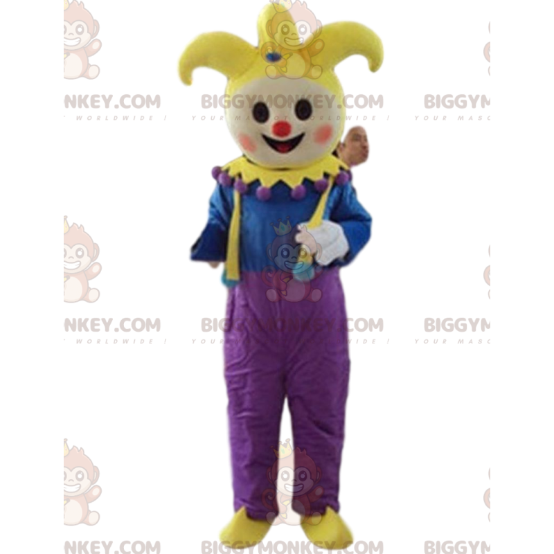 BIGGYMONKEY™ mascot costume clown, king jester, acrobat costume