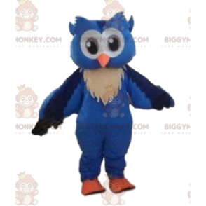 Blauwe uil BIGGYMONKEY™ mascottekostuum, grote nachtelijke vogelkostuum - Vogel mascotte - BIGGYMONKEY_09723 - BiggyMonkey.com
