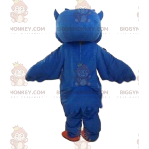 Blå ugle BIGGYMONKEY™ maskotkostume, stort natfuglekostume -