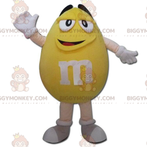 Giant Yellow M&M's BIGGYMONKEY™ μασκότ στολή, στολή σοκολάτας