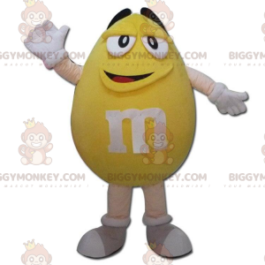 Traje de mascote gigante amarelo M&M's BIGGYMONKEY™, fantasia