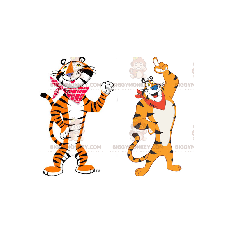Kostium Maskotka Słynny Frosties Tygrys BIGGYMONKEY™ Kostium Maskotka Słynny Frosties Tygrys BIGGYMONKEY™