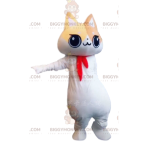 Disfraz de mascota de gato blanco, beige y marrón BIGGYMONKEY™, disfraz de gato gordo - Mascotas gato - BiggyMonkey.com