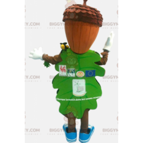 Disfraz de mascota Green Leaf BIGGYMONKEY™ con cabeza de bellota - Mascotas de plantas - BIGGYMONKEY_0120 - BiggyMonkey.com