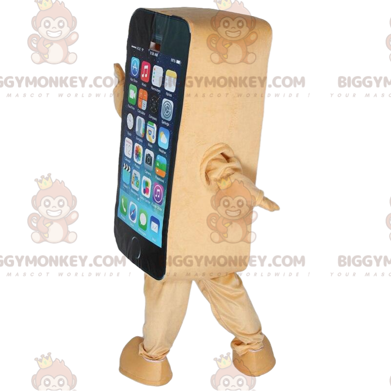 Beige smartphone BIGGYMONKEY™ mascottekostuum, gsm-kostuum - Beige smartphone BIGGYMONKEY™ mascottekostuum, gsm-kostuum -