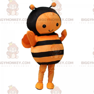 Orange und schwarze Biene BIGGYMONKEY™ Maskottchen-Kostüm
