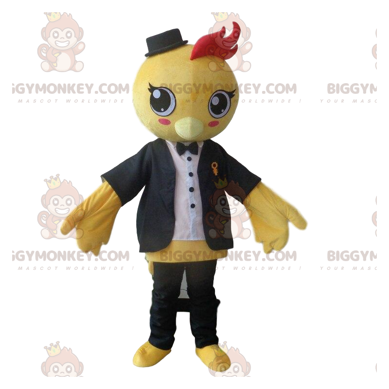 Disfraz de mascota de pájaro de doble cara BIGGYMONKEY™, disfraz de pájaro amarillo grande - BiggyMonkey.com