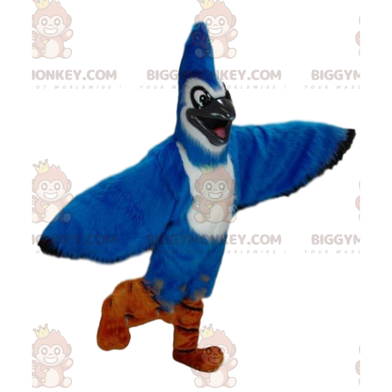 Blue Jay BIGGYMONKEY™ maskotkostume, blå og hvid fuglekostume - Blue Jay BIGGYMONKEY™ maskotkostume, blå og hvid fuglekostume -