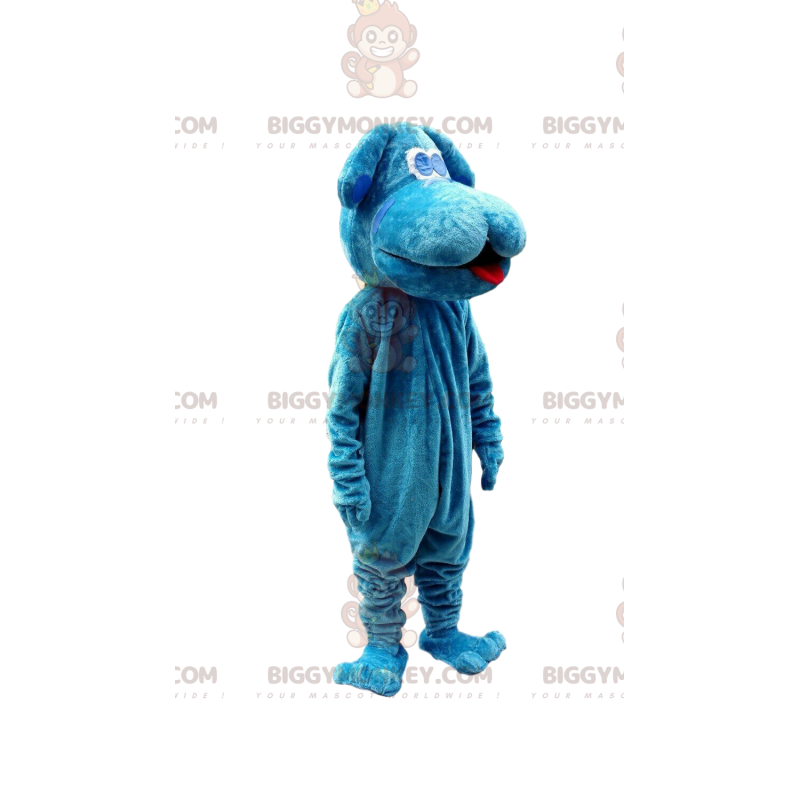 BIGGYMONKEY™ maskot kostume stor plys blå hund, vovse kostume - BIGGYMONKEY™ maskot kostume stor plys blå hund, vovse kostume -
