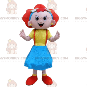 BIGGYMONKEY™ mascot costume of redhead girl, child costume -