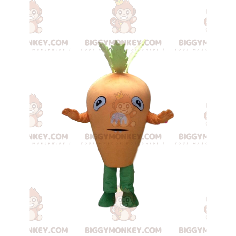 Giant carrot BIGGYMONKEY™ mascot costume, giant vegetable