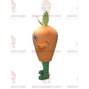 Giant carrot BIGGYMONKEY™ mascot costume, giant vegetable costume - Vegetable mascot - BIGGYMONKEY_09749 - BiggyMonkey.com