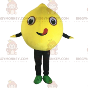 Kæmpe gul citron BIGGYMONKEY™ maskotkostume, gul frugtkostume - Frugt maskot - BIGGYMONKEY_09750 - BiggyMonkey.com