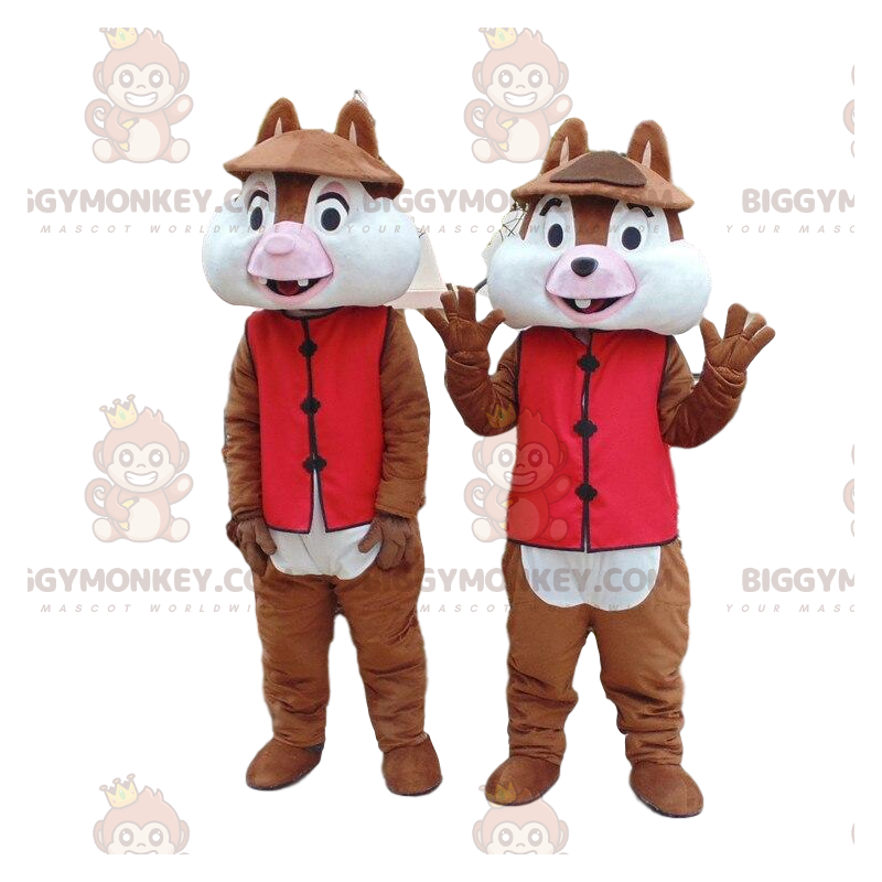 BIGGYMONKEY™s mascot of Tic and Tac, famous cartoon squirrels –