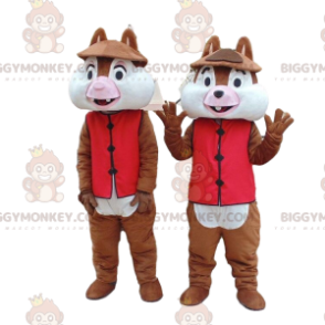Maskot BIGGYMONKEY™ Tic a Tac, slavné kreslené veverky - Maskoti slavní lidé - BIGGYMONKEY_09751 - BiggyMonkey.com