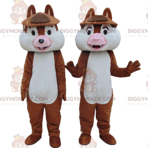 Tic and Tac Berømt tegneserieegern BIGGYMONKEY™ maskotkostume -
