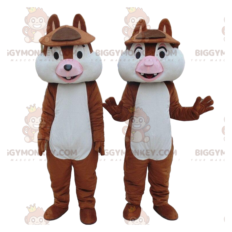 Tic and Tac Famous Cartoon Squirrel BIGGYMONKEY™ Mascot Costume