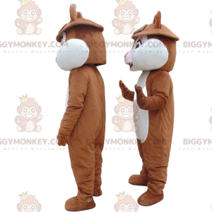Στολή μασκότ BIGGYMONKEY™ Tic και Tac, διάσημων σκίουρων κινουμένων σχεδίων