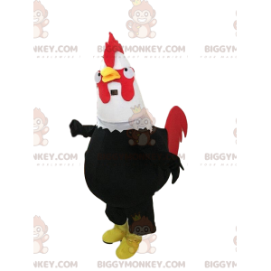 Giant Black, Red & White Rooster BIGGYMONKEY™ Mascot Costume