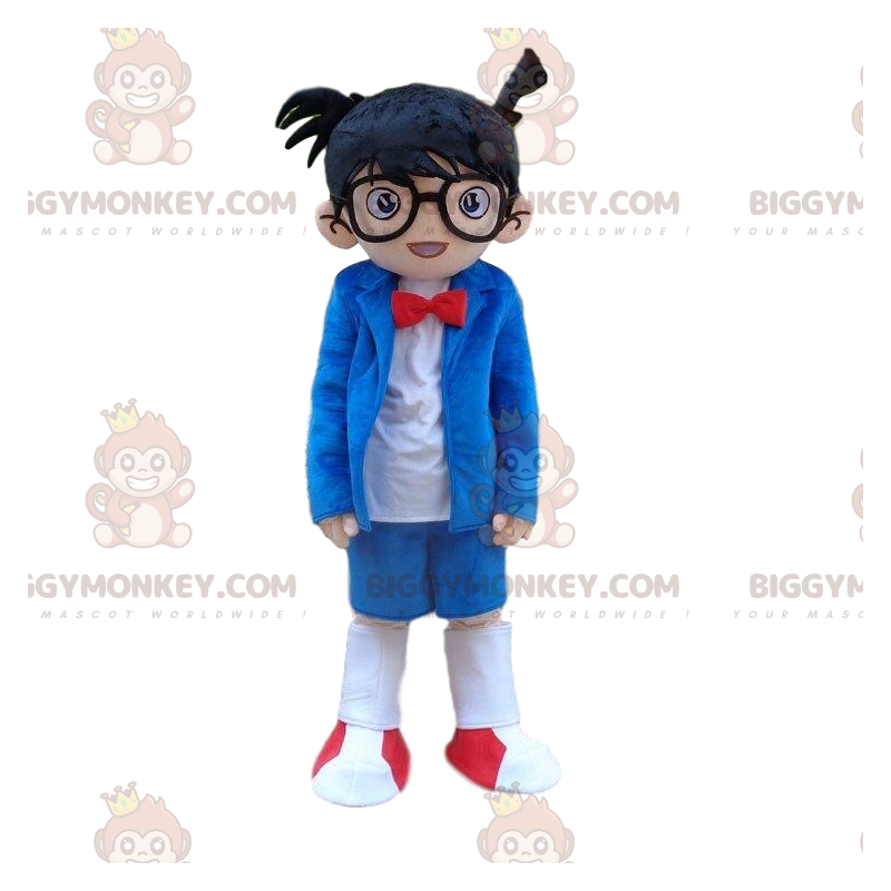 BIGGYMONKEY™ Maskottchenkostüm von Shinichi Kudo, Figur aus der BIGGYMONKEY™ Maskottchenkostüm von Shinichi Kudo, Figur aus der